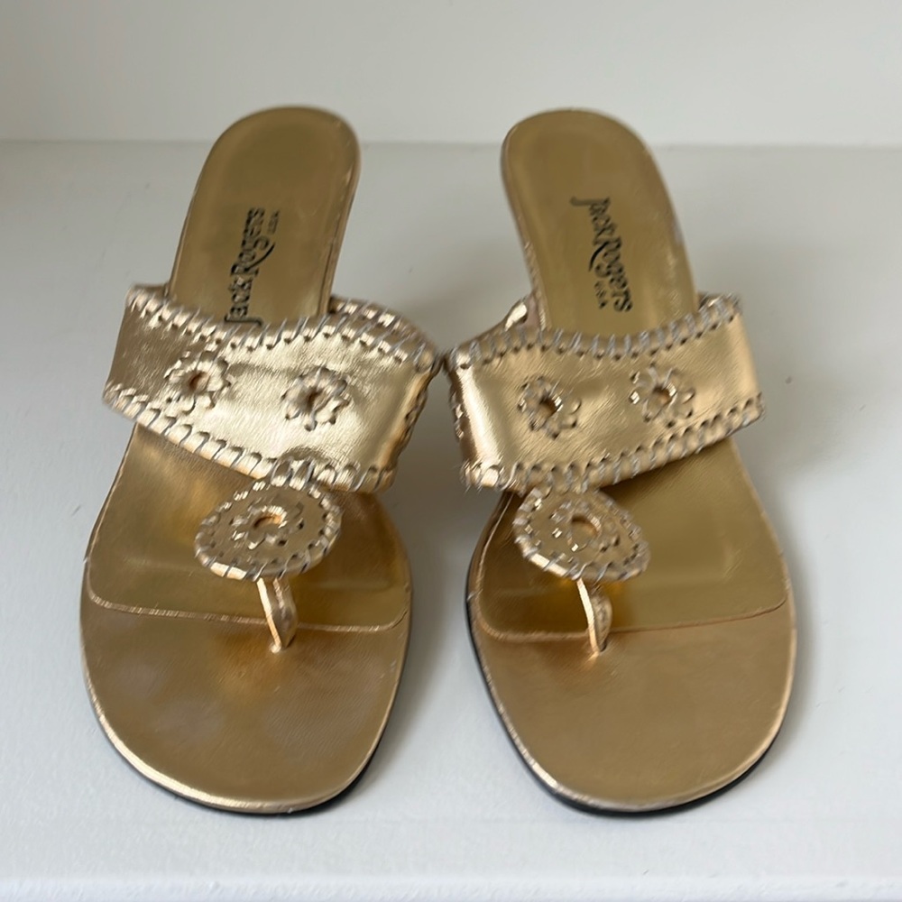 Jack Rogers  gold thong sandals